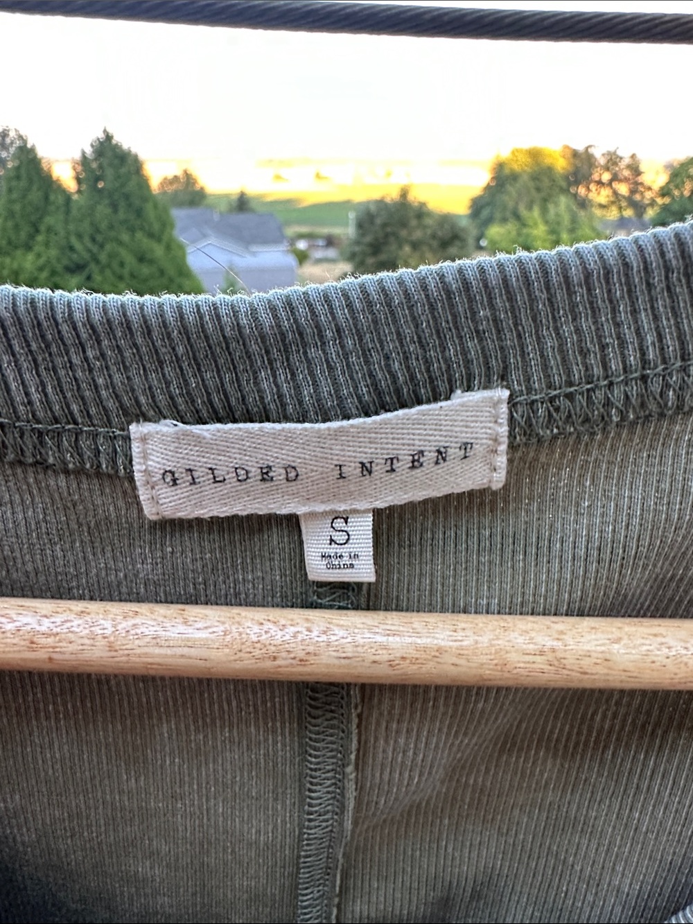 Gilded Intent Olive Ribbed Tank - Picture 2 of 3